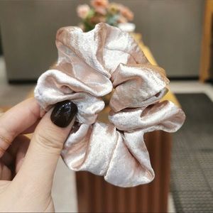 Champagne Satin Scrunchie